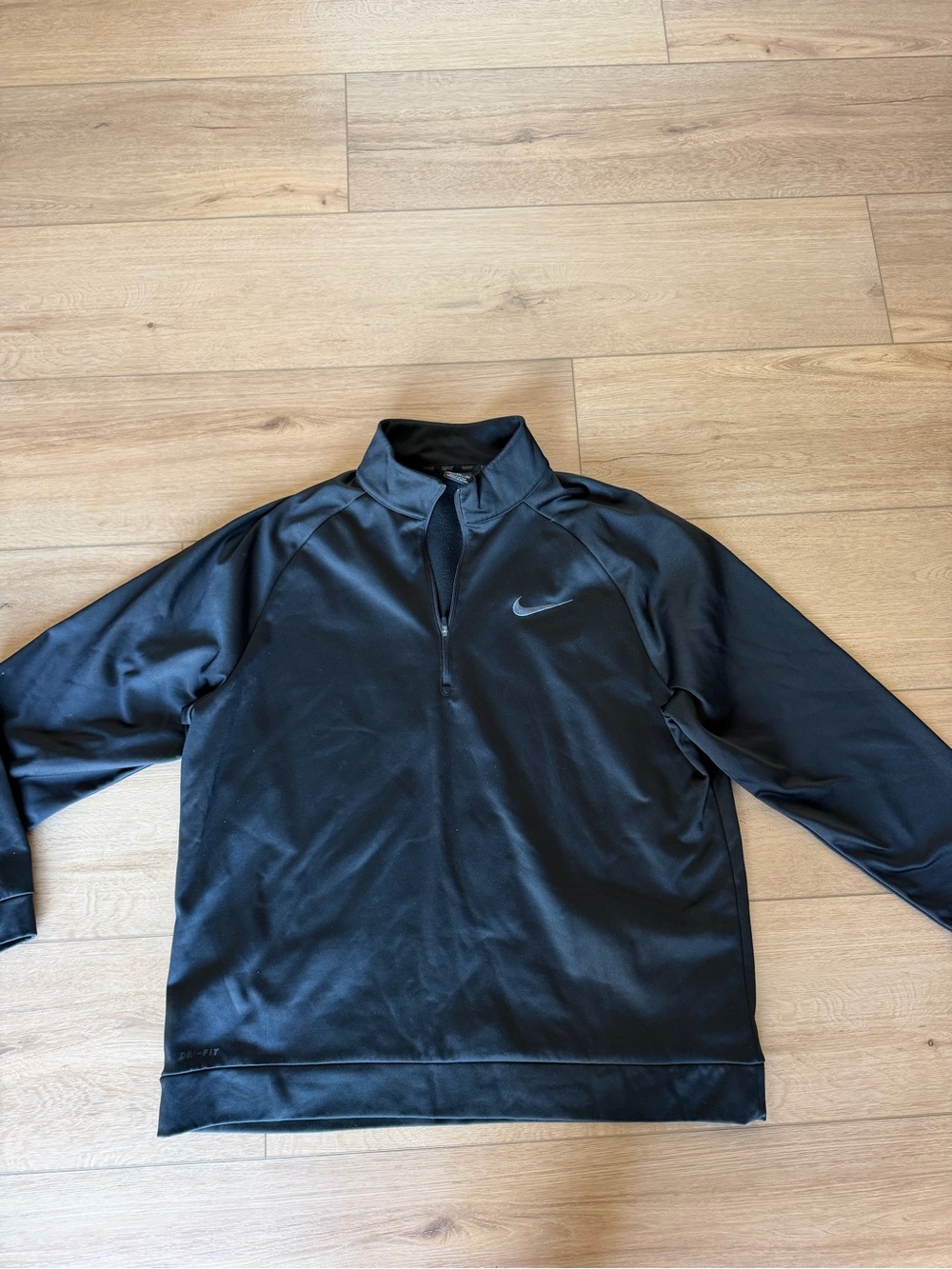 Nike Black Men's Lightweight Quarter-Zip Shirt Jacket